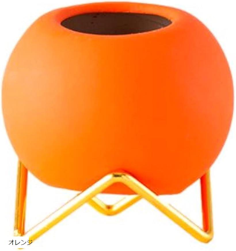 多肉植物 ミニ プランター かわいい おしゃれ 植木鉢 フラワー ポット 観葉植物 オレンジ (オレンジ)
