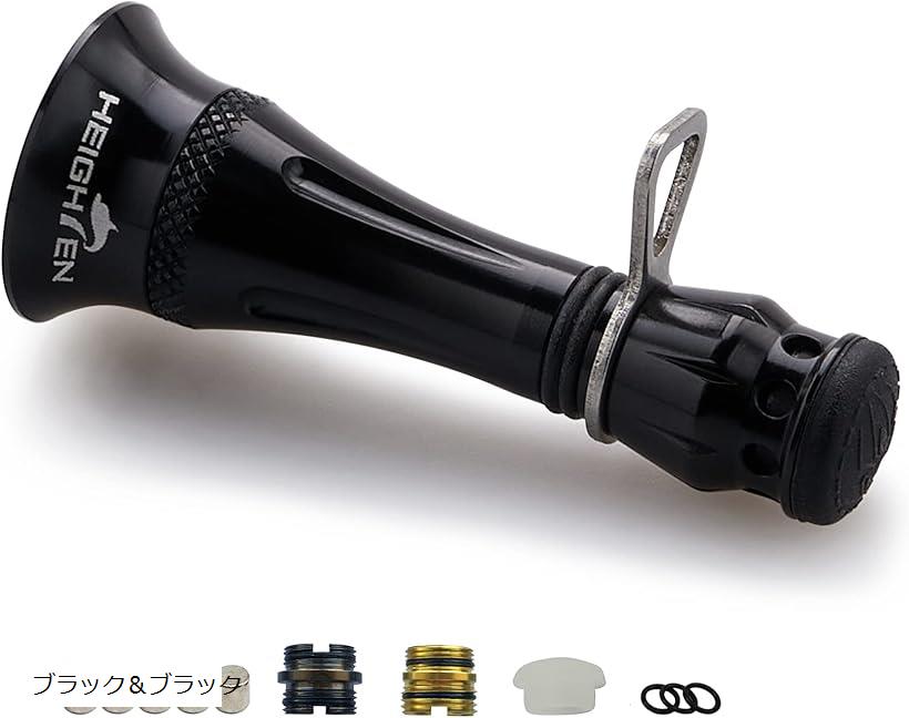 48mm リール スタンド カスタムバランサー 夜光 シマノ SHIMANO ダイワ DAIWA スピニングリール 通用 7-12g調整 フックキーパー ラインストッパー ブラック＆ブラック 540 (ブラック＆ブラック)