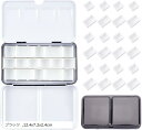 【楽天ランキング1位入賞】1個 空の水彩パレット缶 24つのハーフパン 12つのフルパン アーティスト 学生 旅行水彩ボックス メタル ペイントケース(ブラック, 12.4x7.2x2.4cm)