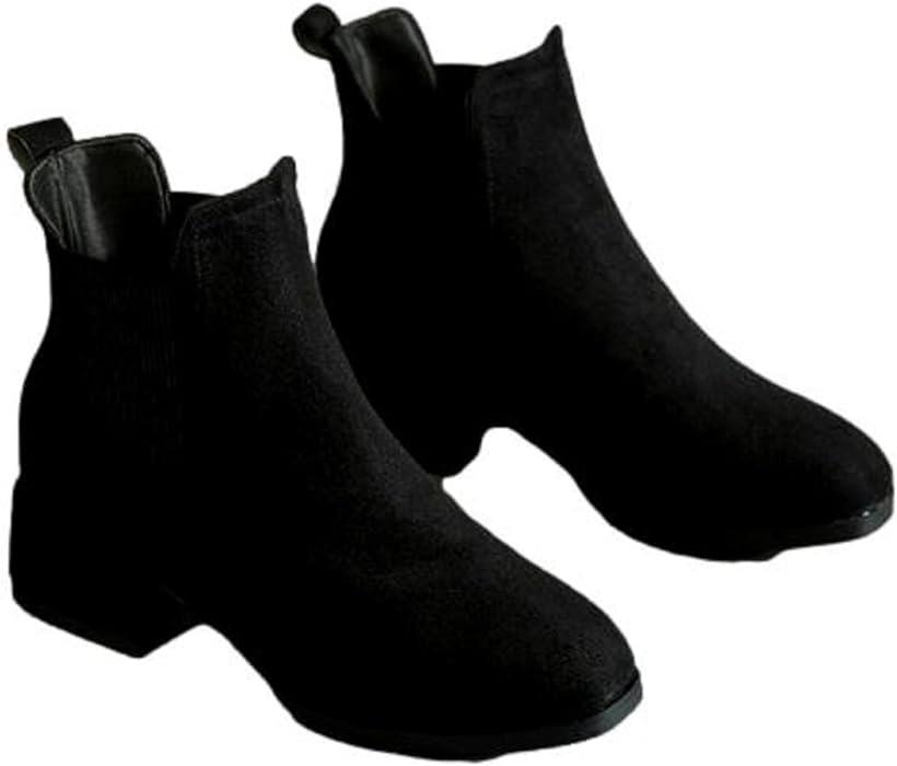 ブーツ ショート シンプル サイドゴア レディース 黒 24.0( ブラック, 24.0 cm)