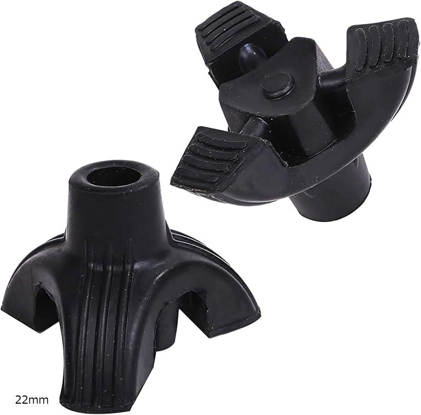 【楽天ランキング1位入賞】ステッキ用ゴム 杖用ゴム足 替えゴム 多点杖 介護杖 滑り止め 転倒防止 軽量 自立支援 3足タイプ 22mm (22mm)