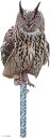 TikTrunk フクロウ 鳥よけ ミミズク リアル 防鳥グッズ 吊るすだけ カラス ハト対策 害鳥撃退 庭 ベランダ用 1個セット(ミミズク1個)