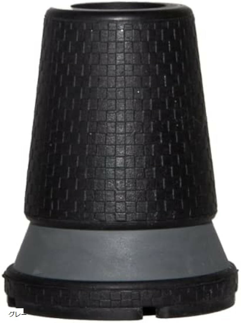 【楽天ランキング1位入賞】濡れた路面でも滑りにくい杖のゴム 交換用 先ゴム パワーグリップ 16mm 快適な突き心地 グレー (グレー)