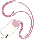 ストラップショルダー スマホストラップ 長さ調整可能(ピンク, 1PCS)