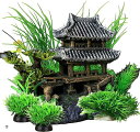 【楽天ランキング1位入賞】水槽 オーナメント オブジェ 隠れ屋 和風 草 城 水草 アクアリウム(寺)