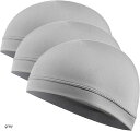 KINGBISON インナーキャップ スポーツ 子供 大人 運動 フィット ウォーキング バイク3枚セット(grey)