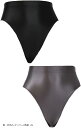 光沢 ブルマ ハイウエスト ランジェリー ビューティパンツ(黒・灰色/レギュラー2枚組, XL)