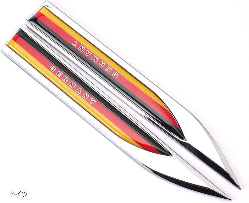 互換品 立体ステッカー シール 車 国旗 エンブレム デカール アクセサリー ドレスアップ 汎用 15cm 1.7cm (ドイツ)
