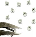国産 ワンパッチン テグス ワイヤー 留め 日本製 金具 10個 簡単 美しい仕上がり ワンプッシュ ボールチップ つぶし玉(シルバー, 2.7mm)