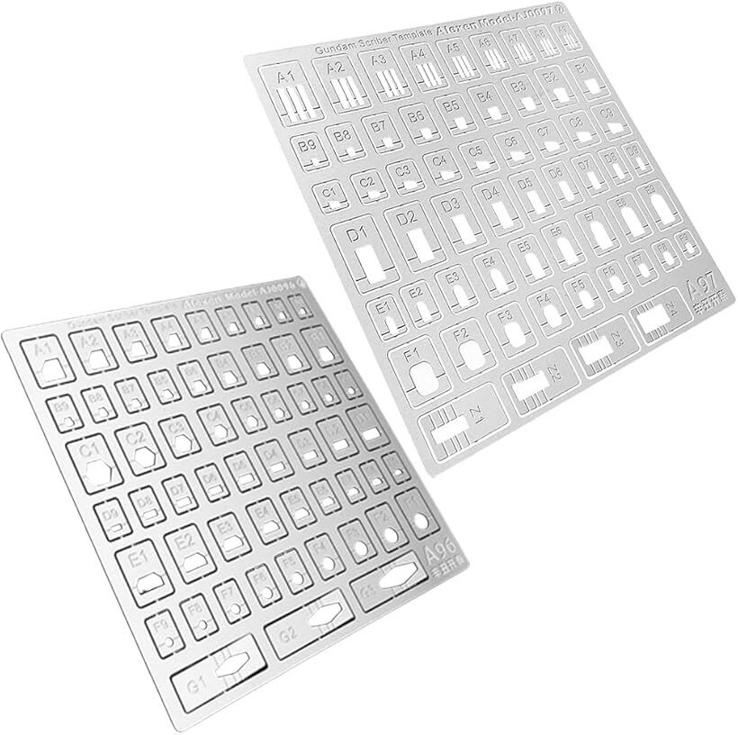 スジボリ テンプレート プラモ エッチングガイド セット A (A)