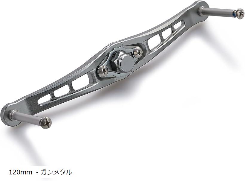 ベイト リール ハンドル ノブ無し シマノ ダイワ アブガルシア 通用 ベイトリール Wing Series 120mm ガンメタル 605 (ガンメタル, 120mm)