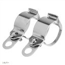 バイクパーツ ウインカーステー 汎用 フロントフォーク フレーム 固定 左右 2個セット 27mm〜36mm 取付ボルト付き(シルバー)
