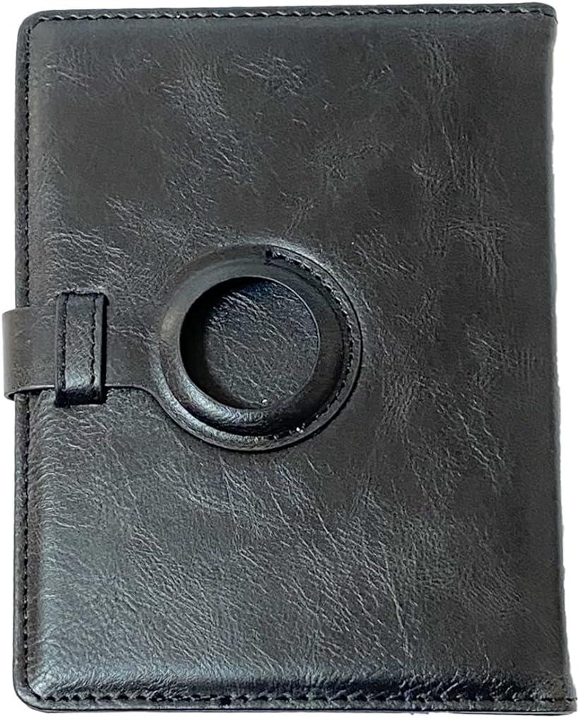 【楽天ランキング1位入賞】スタートサイド パスポートケース トラベル 海外旅行用 パスポートカバー PUレザータイプ エアタグホルダー付き(Black)