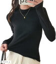 カットソー 長袖 ストレッチ 素材 インナー クルーネック 無地 丸首 ラウンドネック ロンT レディース Tシャツ Uネック トップス 着やせ TSHT017...