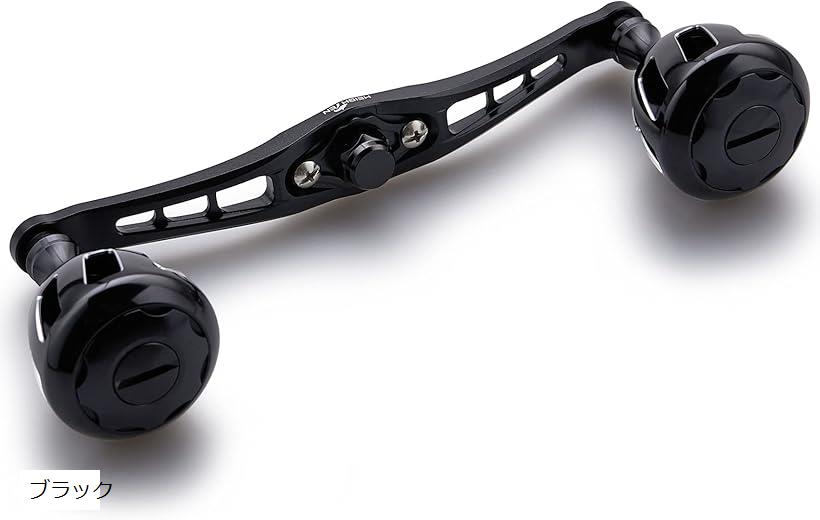 120mm リール ハンドル 32mmノブ搭載 シマノ ダイワ アブガルシア 通用 ベイトリール Wheel Series 553(ブラック)