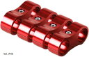アルミ ホース クランプ 車 配線固定 取り付け金具 収納 拡張 セパレーター(red, AN6)