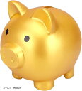 貯金箱 ブタ 500円玉貯金で10万円貯まる おしゃれ かわいい 割れない豚さん貯金箱 M(ゴールド, Medium)
