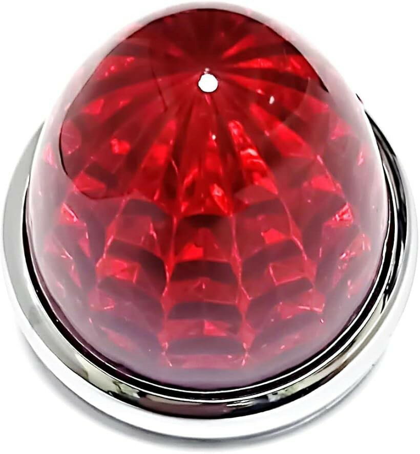 24V トラック用 LED マーカーランプ サイド 8面クリスタルカット仕様 16LED 汎用 10個 セット オレンジレンズ/レッドレンズ (オレンジレンズ / レッドレンズ)