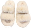 ルーム シューズ ファー もこもこ ふわふわ 秋 冬 ウインター あったかい かわいい お家 室内 サンダル 滑り止め スリッパ レディース 白 25.5 cm(ホワイト, 25.5 cm)