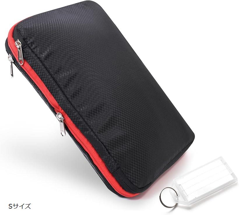 旅行用圧縮袋 圧縮バック 旅行用ポーチ 衣類 トラベルポーチS ネームプレート Sサイズ (30x20x4cm)