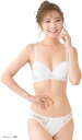 レディース ブラジャー ブラショーツ 下着 上下セット(ホワイト, F85)(4)