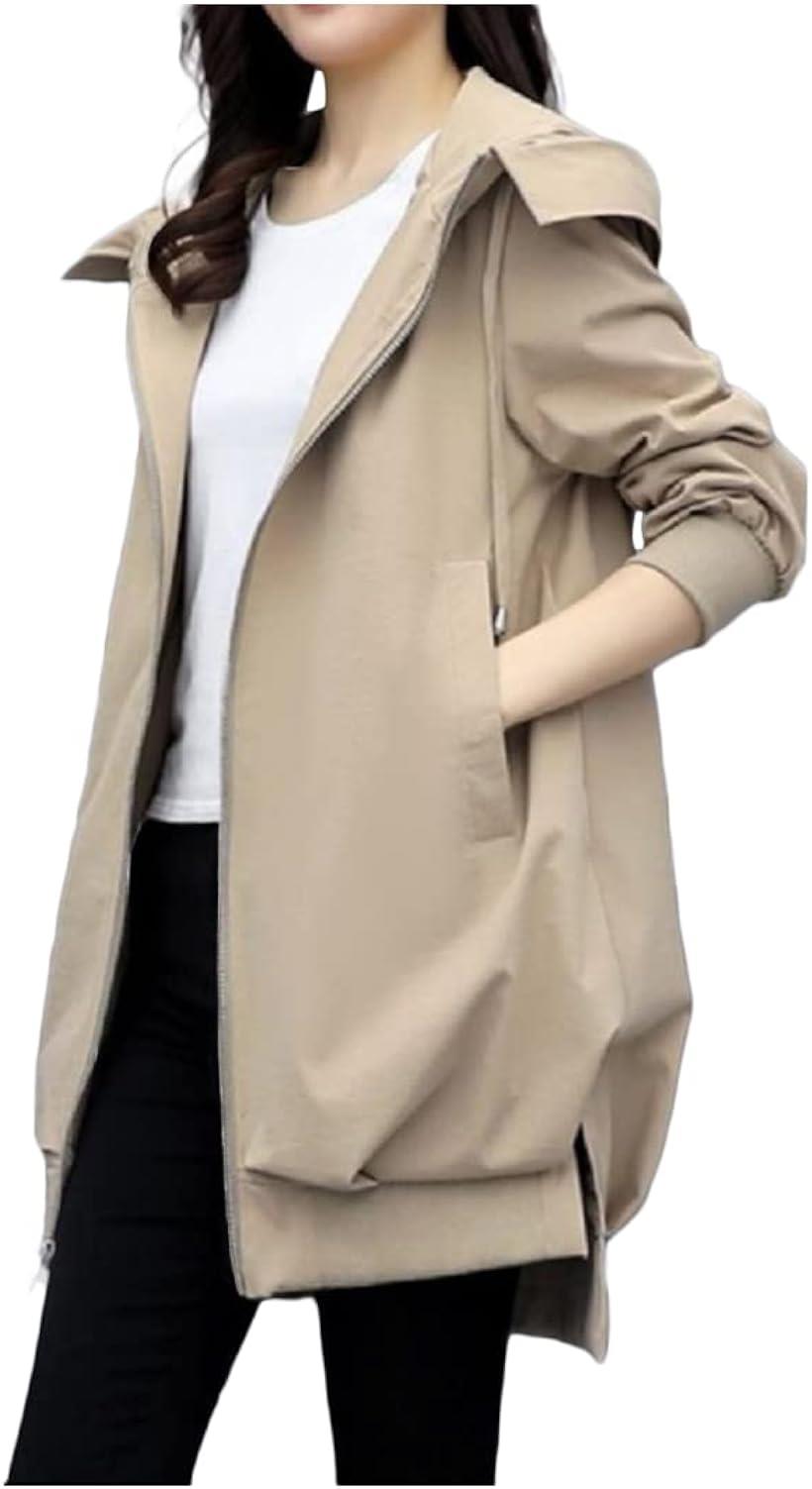 マウンテンパーカー レディース 長袖 上着 アウター (ブラウン, M)