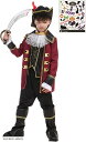 海賊 キッズ 船長 衣装 ハイクラス パイレーツ キャプテン ハロウィン タトゥーシール付き 2点セット キッズコスチューム 男の子 S734 XL(黒、赤、白...
