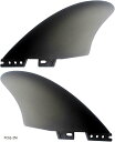 【楽天ランキング1位入賞】サーフボード 用 フィン FCS 2 FCSII 対応 モデル 2枚セット TWIN KEEL 4.65” ブラック 黒 UVカット(ブラック, L)