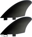 サーフボード 用 フィン FCS 対応 モデル ダブルタブ 2枚セット TWIN KEEL 4.65” ブラック fin UVカット(ブラック, L)