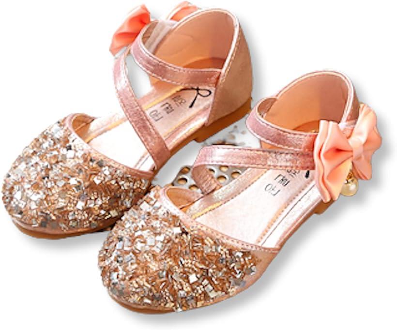 キッズ シューズ フォーマル 女の子 靴 子供 リボン 発表会 入学式 卒園式 結婚式 ドレス 21cm( ピンク, 21.0 cm)