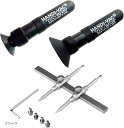 レンザサッカー レンズレンチセット 吸盤 20mm 30mm カニ目レンチ レンズオープナー(ブラック)
