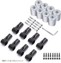 互換品Φ28イレクターパイプ 車用ルーフキャリアバー スペーシアパイプ 内六角 取付用アルミ製アタッチメント
