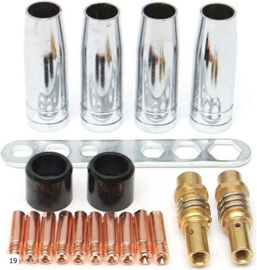 半自動 溶接機 チップ ノズル コンタクト ホルダー トーチ 0.8mm MIG100 MIG130 MIG160 MIG200 (19個セ..