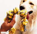 【楽天ランキング1位入賞】Bluestarz13923 犬おもちゃ 中型犬 大型犬用 犬ロープおもちゃ 犬用噛むおもちゃ玩具 イエローロープ(イエローロープ)(4)