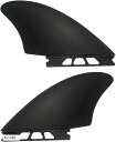 【楽天ランキング1位入賞】互換品 対応 サーフボード用 ツインフィン K2 TWIN KEEL グラスファイバー ショートボード ミッドレングス 汎用 2枚 セット(ブラック)
