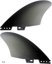 対応 サーフボード用 ツインフィン K2 TWIN KEEL グラスファイバー ショートボード ミッドレングス 汎用 2枚 セット(ブラック)(4)