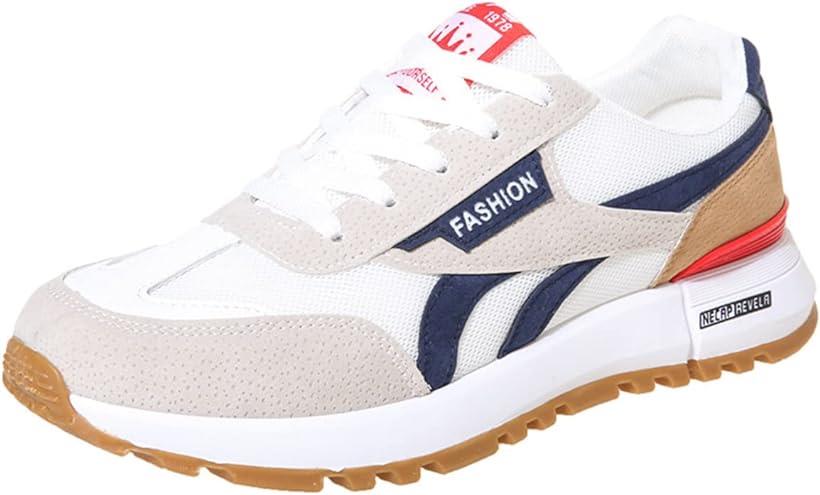 ゴルフシューズ スパイクレス スポーツシューズ ランニングシューズ スニーカー (ホワイト, 25.5 cm)