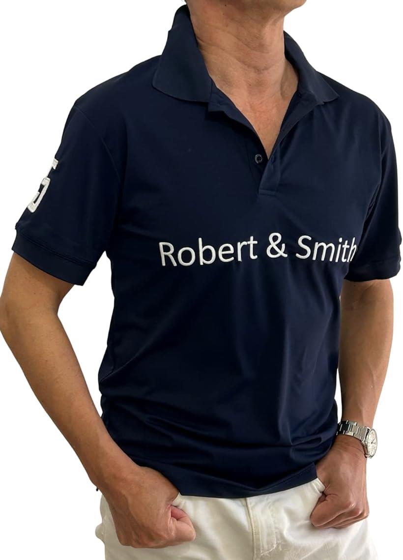 ゴルフ ポロシャツ 機能素材 ストレッチ・速乾・通気性 ウエア 半袖メンズ(ダークネイビー, XL)