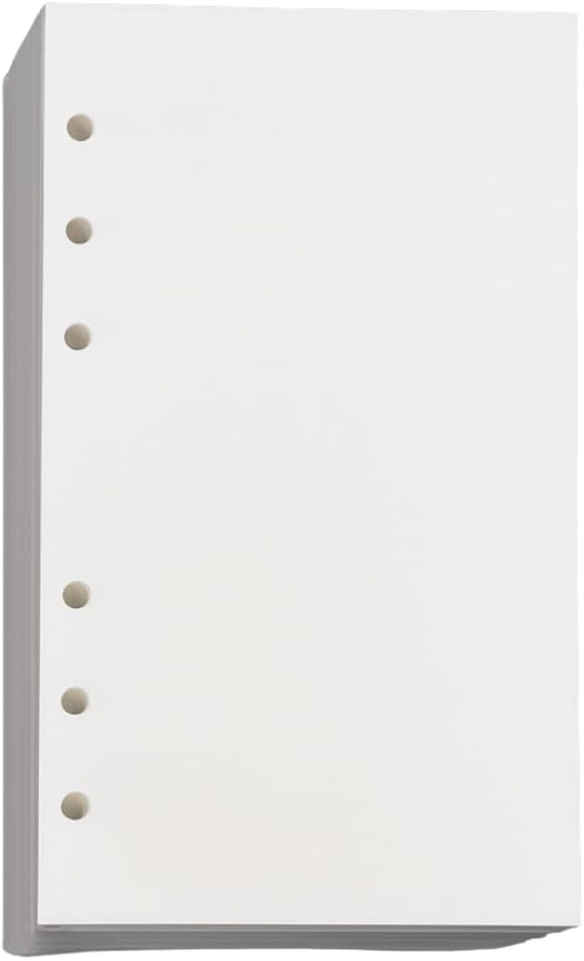 剥離紙 シール 台紙 シート ルーズリーフ 100ページセット (ホワイト, A6)