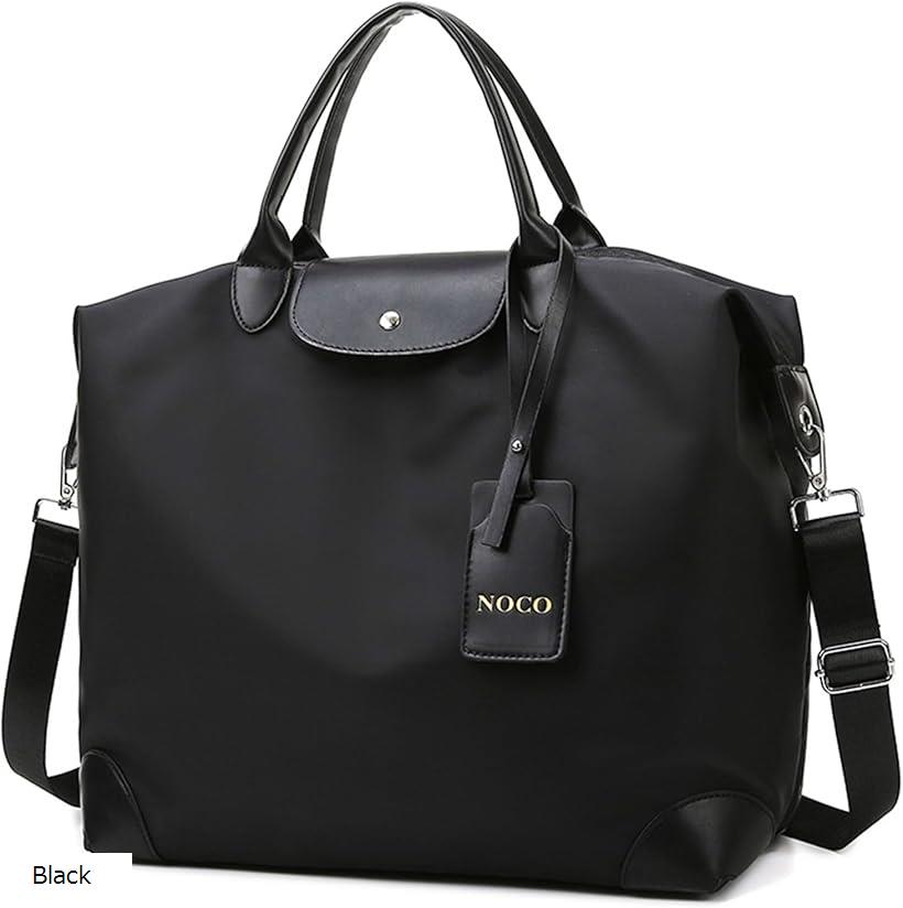 ボストンバッグ 旅行バッグ レディース メンズ ダッフルバッグ ナイロン 修学旅行 学生 女子 シンプル 軽量 防水 大容量 機内持ち込み 人気 男女兼用 おしゃれ 飛行機 通勤 出張 ビジネス G0007(Black)