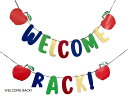 ガーランド アップル 飾り WELCOME/WELCOME BACK ホーム パーティー グッズ 歓迎 バナー りんご 誕生日 装飾 BACK.(WELCOME BACK.)
