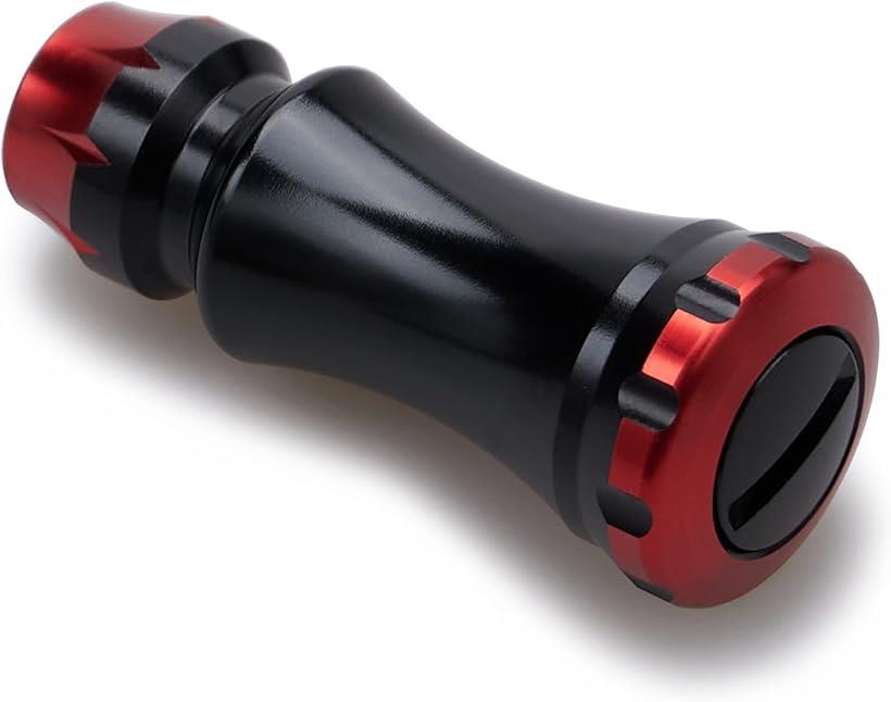 15mm リール ハンドル ノブ シマノ ダイワ 通用 Shimano Type Daiwa S用 Chess Series (ブラック＆レッド)