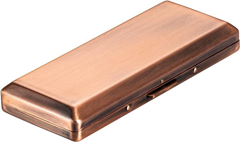 【楽天ランキング1位入賞】金属製のシガレットケースには、100mmのシガレット用に10個のレギュラーサイズのシガレットを収納できます Red (X Red)