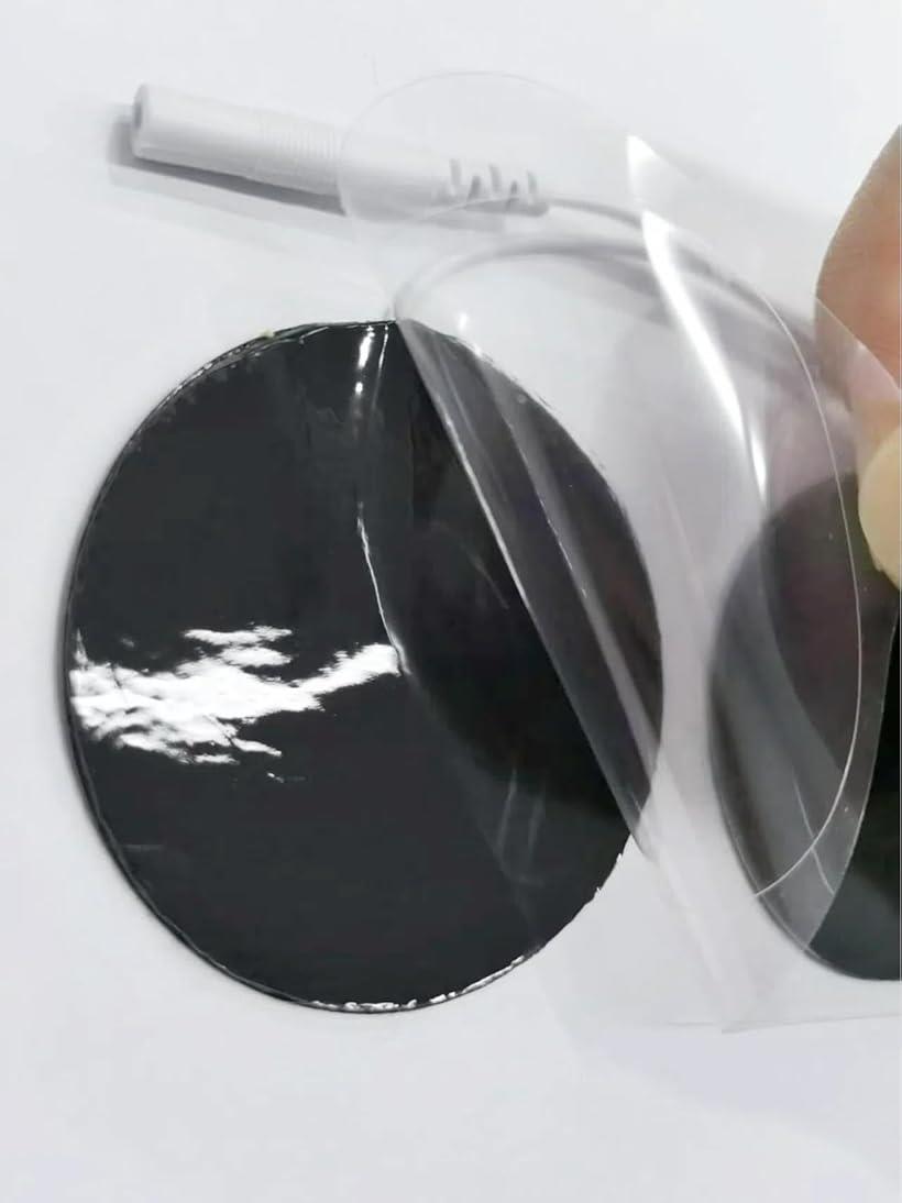 交換パッド ジェルシート高電導 強粘着 (白 4組8枚, 5cm 丸型)