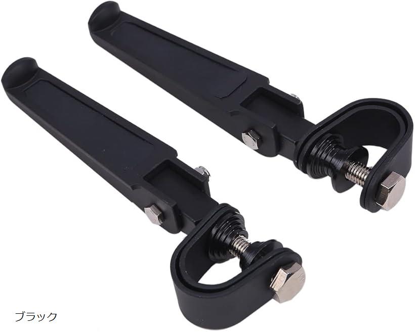 互換品バイク フット ペダル ペグ ハイウェイバー エンジン ガード KRB229 ブラック (ブラック)
