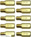 社外 ケーヒン キャブレター メインジェット 100 105 108 110 115 120 125 130 135 140 10個セット(金(ゴールド), 1...