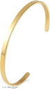 サージカルステンレス使用 バングル ブレスレット メンズ レディース 男女兼用 ゴールド 4mm 内径14cm(ワンサイズ)(4)
