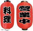 赤ちょうちん 居酒屋 営業中 屋台 立ち飲み 出店 模擬店 お祭り 文化祭 学校祭 赤提灯 飾り付け 2個セット(営業中・料理 / 10寸)