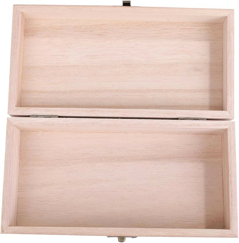 木箱 ボックス 木目 装飾 小物入 焦がし加工 蓋付き ナチュラル (ナチュラル) [3]