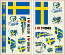 タトゥーシール フェイスシール 国別 国旗 ワールドカップ WBC ラグビー サッカー バスケ( スウェーデン, 5.8x9.6cm)